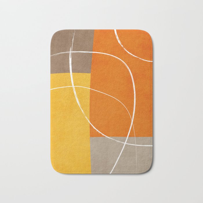 Orange Yellow Brown Artwork Bath Mat Gallery Image 1