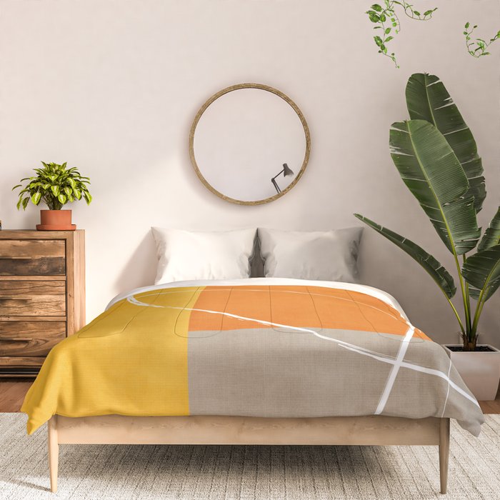 Orange Yellow Brown Artwork Comforter Gallery Image 3