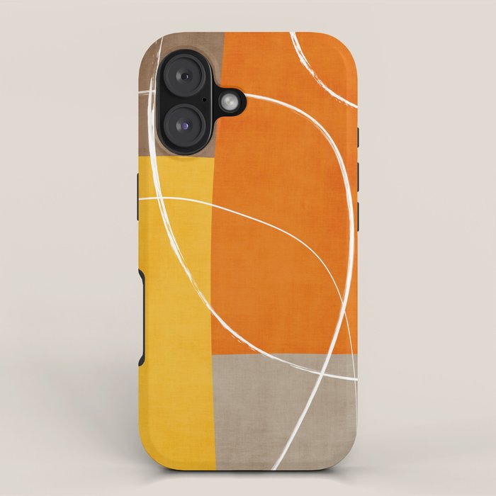 Orange Yellow Brown Artwork iPhone Case Gallery Image 1