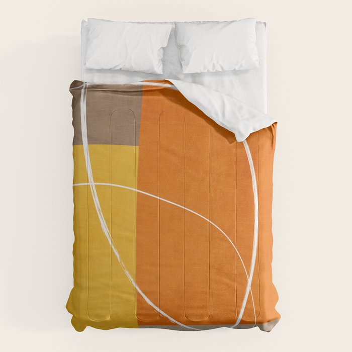 Orange Yellow Brown Artwork Comforter Gallery Image 1