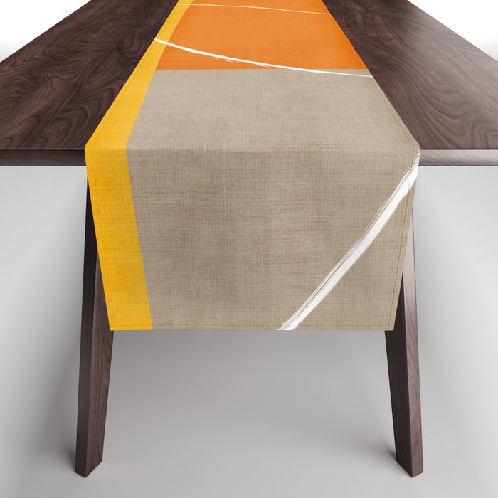 Orange Yellow Brown Artwork Table Runner Gallery Image 1