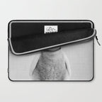 Baby Penguin - Black & White Laptop Sleeve Gallery Image 2