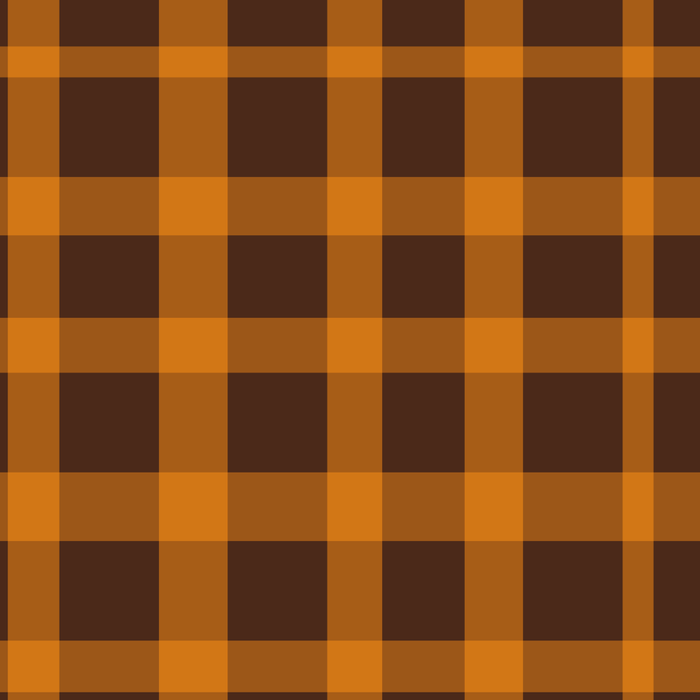 Retro 70s Plaid Pattern in Orange and Dark Brown Coffee Mug Gallery Image 2