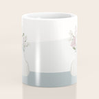 Wildflower bouquet in vase illustration - beige muted pink and dusty green flowers Coffee Mug Gallery Image 4