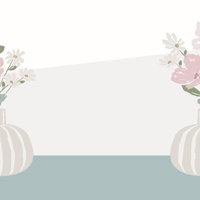 Wildflower bouquet in vase illustration - beige muted pink and dusty green flowers Coffee Mug Gallery Image 2