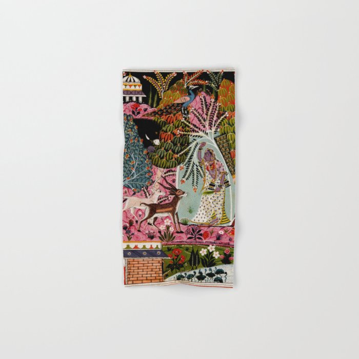 Todi Ragini Indian Painting Illustration Bath Towel Gallery Image 1