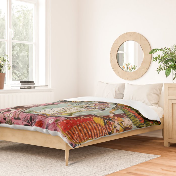 Todi Ragini Indian Painting Illustration Duvet Cover Gallery Image 2