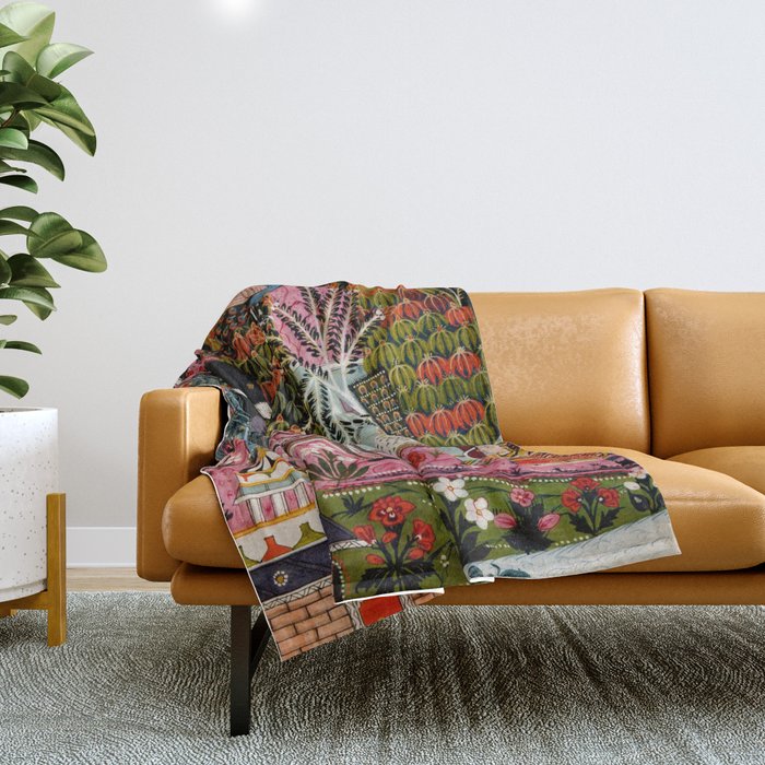 Todi Ragini Indian Painting Illustration Throw Blanket Gallery Image 1