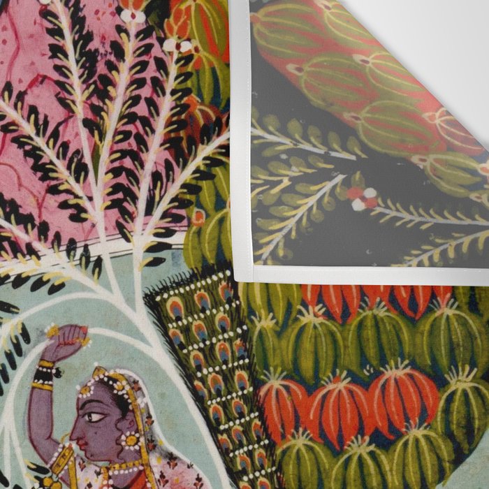 Todi Ragini Indian Painting Illustration Wall Tapestry Gallery Image 3