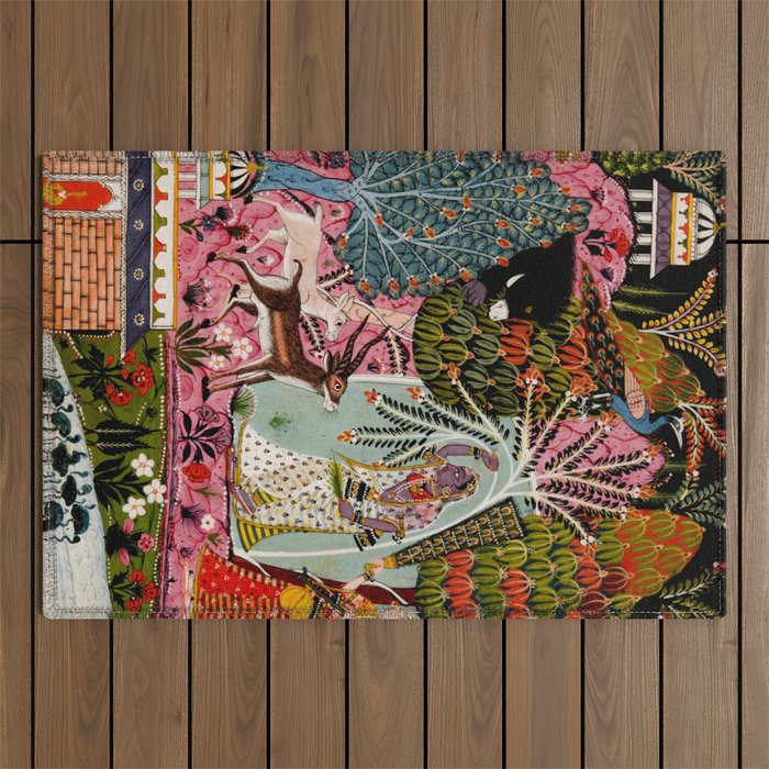 Todi Ragini Indian Painting Illustration Outdoor Rug Gallery Image 1