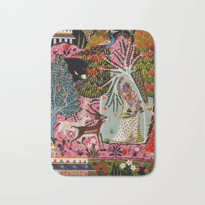 Todi Ragini Indian Painting Illustration Bath Mat Gallery Image 1