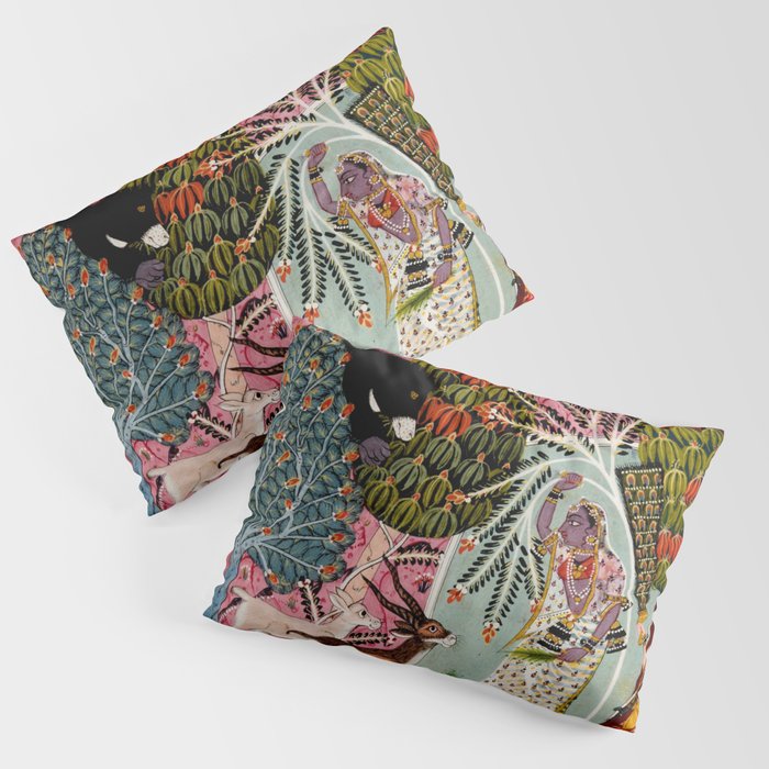 Todi Ragini Indian Painting Illustration Pillow Sham Gallery Image 3
