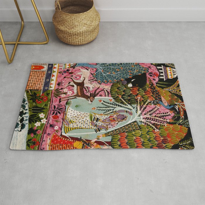 Todi Ragini Indian Painting Illustration Rug Gallery Image 1
