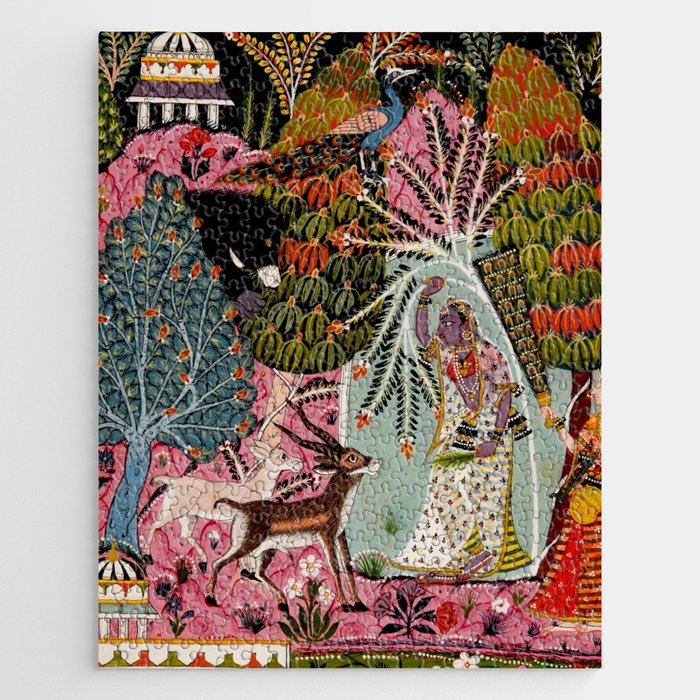 Todi Ragini Indian Painting Illustration Jigsaw Puzzle Gallery Image 1