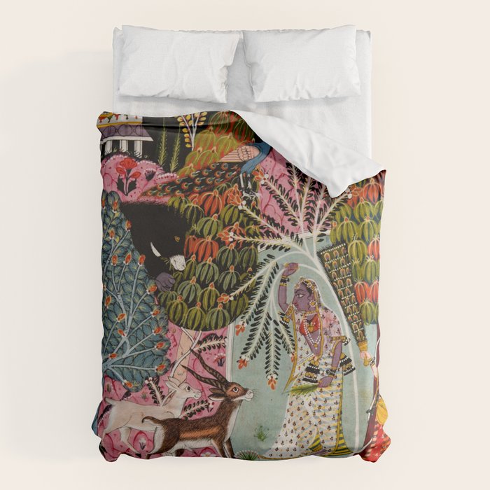 Todi Ragini Indian Painting Illustration Duvet Cover Gallery Image 6