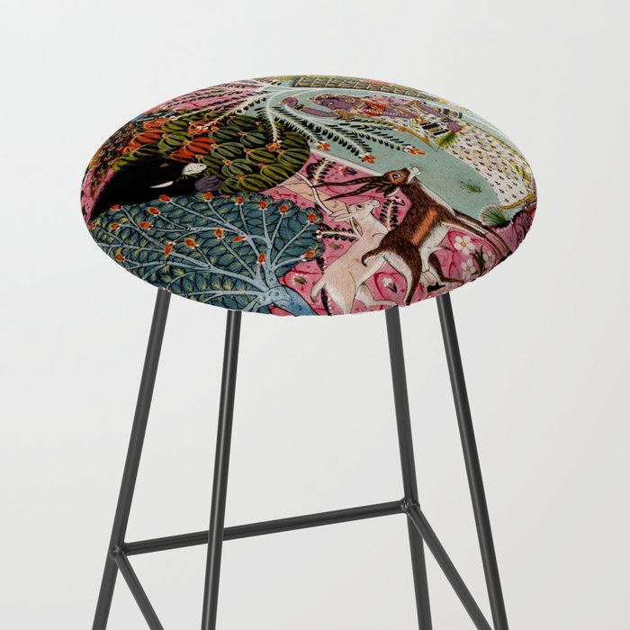 Todi Ragini Indian Painting Illustration Stool Gallery Image 2