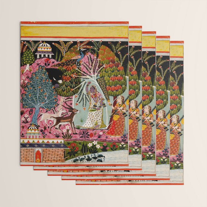 Todi Ragini Indian Painting Illustration Wrapping Paper Gallery Image 3