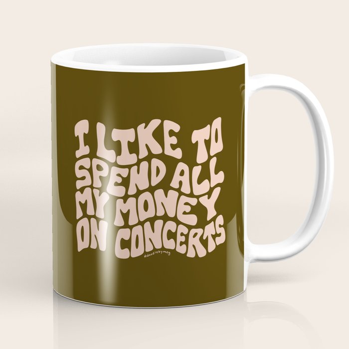 I Spend All My Money on Concerts Coffee Mug Gallery Image 1