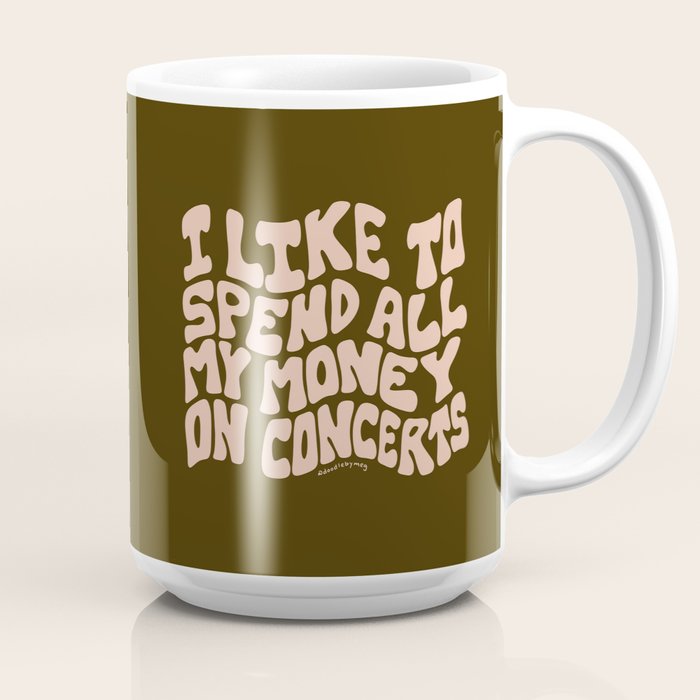 I Spend All My Money on Concerts Coffee Mug Gallery Image 2