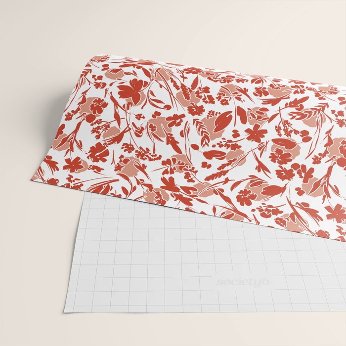 Wild flowering reddish meadow Wrapping Paper Gallery Image 2
