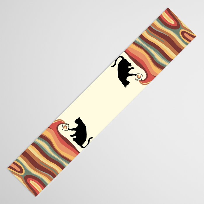 Rainbow cat 1 coffee milk drop Table Runner Gallery Image 3