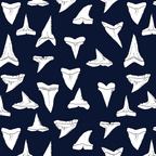 SHARK TEETH PATTERN-navy blue Coffee Mug Gallery Image 2