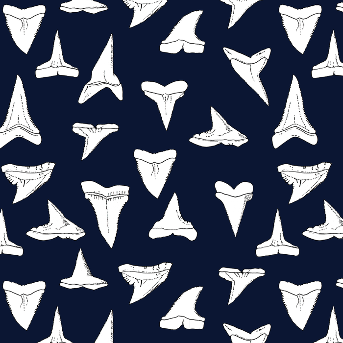 SHARK TEETH PATTERN-navy blue Coffee Mug Gallery Image 2