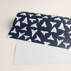 SHARK TEETH PATTERN-navy blue Wrapping Paper Gallery Image 2