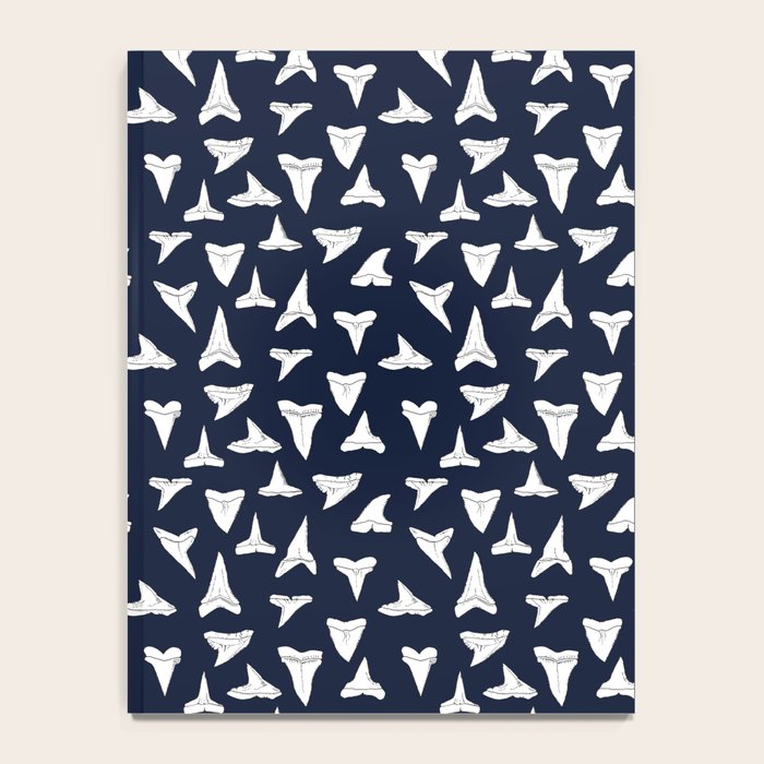 SHARK TEETH PATTERN-navy blue Notebook Gallery Image 4