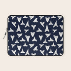 SHARK TEETH PATTERN-navy blue Laptop Sleeve Gallery Image 1