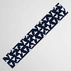 SHARK TEETH PATTERN-navy blue Table Runner Gallery Image 3