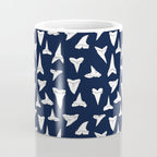 SHARK TEETH PATTERN-navy blue Coffee Mug Gallery Image 4