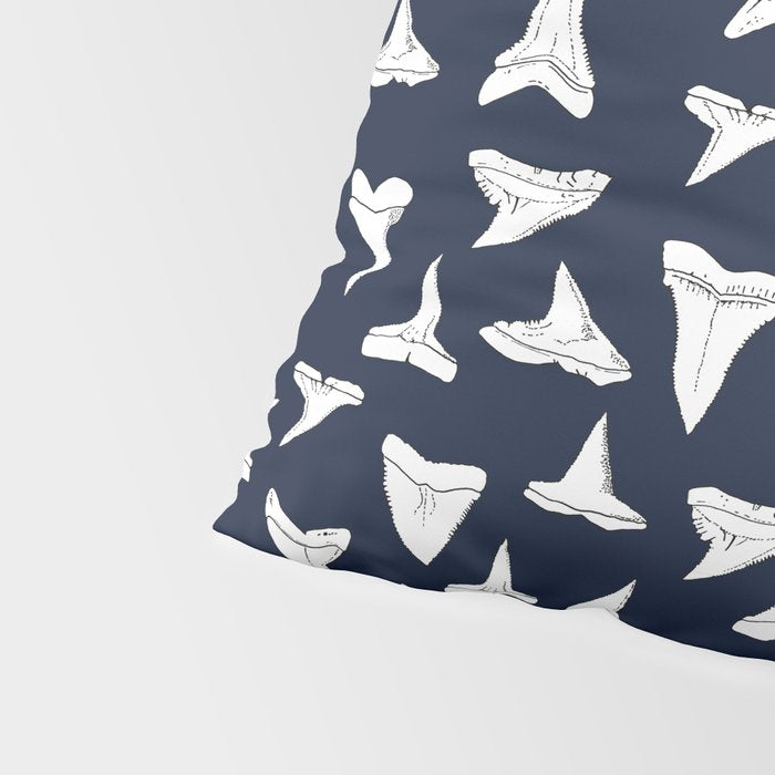 SHARK TEETH PATTERN-navy blue Pillow Sham Gallery Image 4