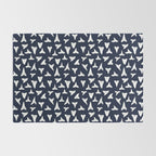 SHARK TEETH PATTERN-navy blue Rug Gallery Image 2