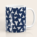 SHARK TEETH PATTERN-navy blue Coffee Mug Gallery Image 1