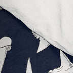SHARK TEETH PATTERN-navy blue Comforter Gallery Image 4