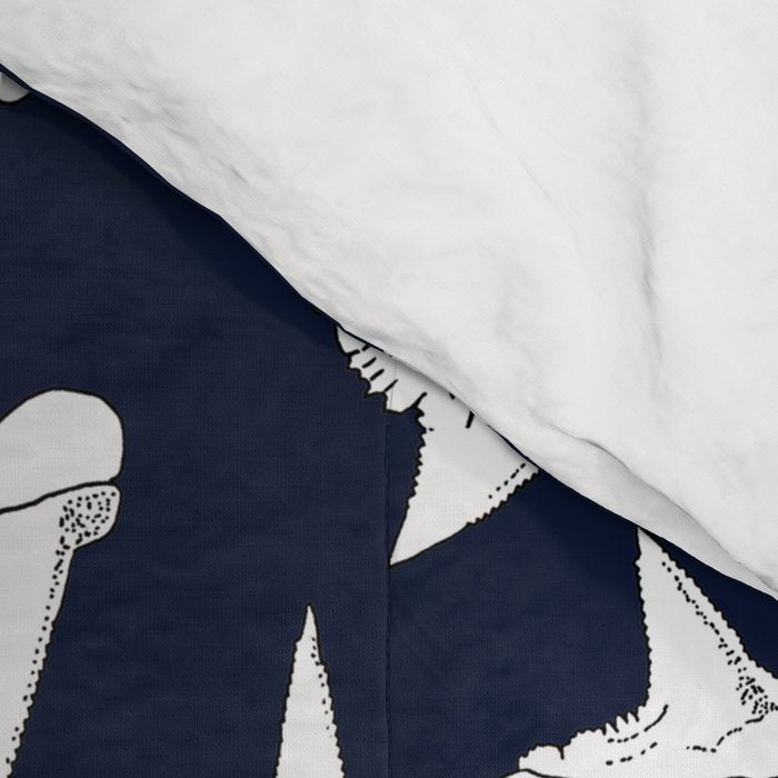 SHARK TEETH PATTERN-navy blue Comforter Gallery Image 4