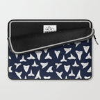 SHARK TEETH PATTERN-navy blue Laptop Sleeve Gallery Image 2