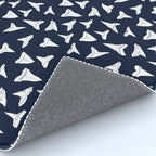SHARK TEETH PATTERN-navy blue Rug Gallery Image 4