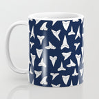 SHARK TEETH PATTERN-navy blue Coffee Mug Gallery Image 3