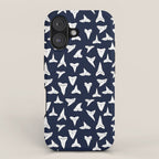 SHARK TEETH PATTERN-navy blue iPhone Case Gallery Image 1