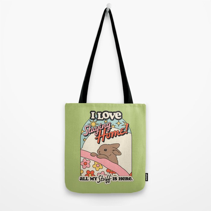 BUNNY STAYS HOME Tote Bag Gallery Image 2