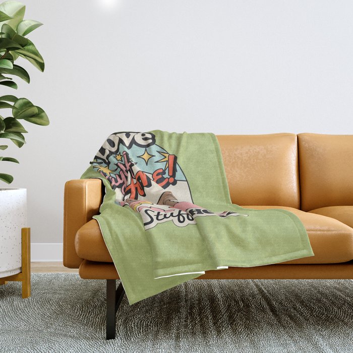 BUNNY STAYS HOME Throw Blanket Gallery Image 1