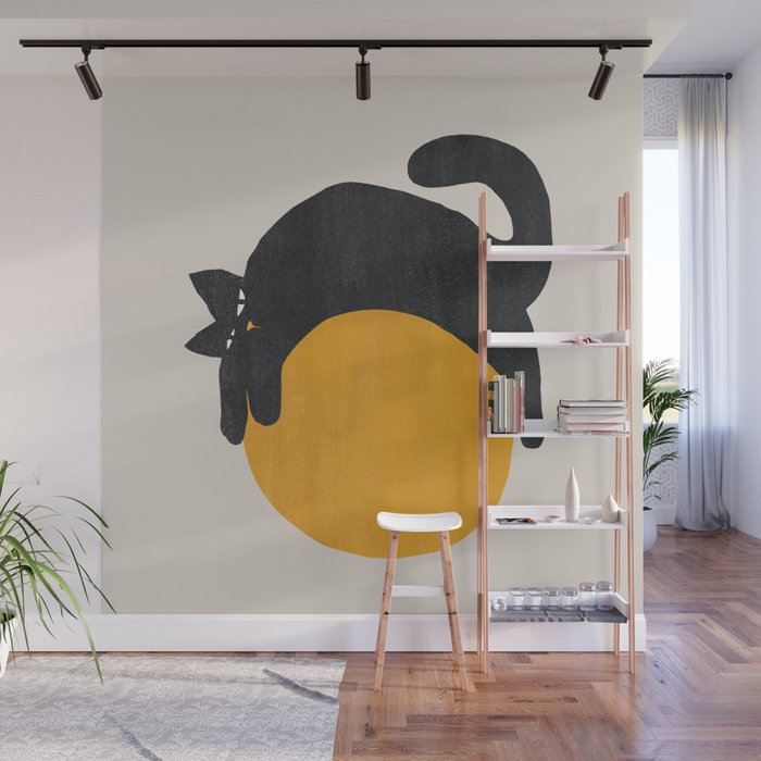 Cat with ball Wall Mural Gallery Image 1