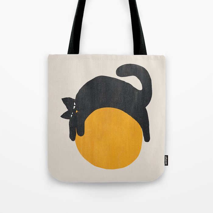 Cat with ball Tote Bag Gallery Image 1