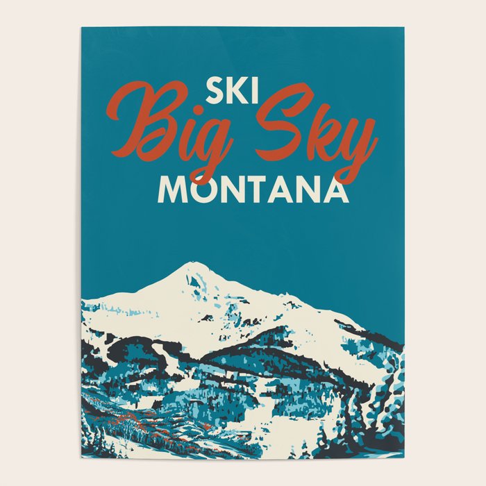 Ski Big Sky Montana Vintage Poster Poster Gallery Image 4