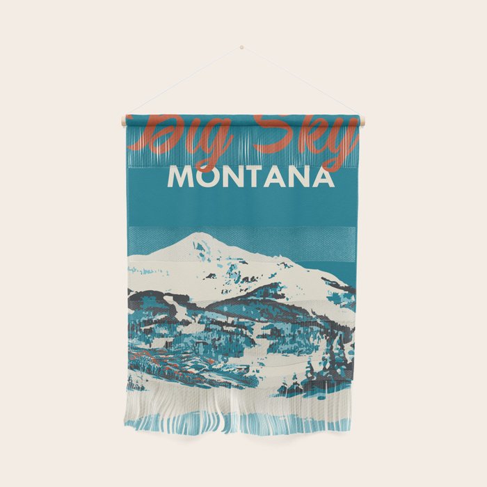 Ski Big Sky Montana Vintage Poster Wall Hanging Gallery Image 1