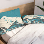 Ski Big Sky Montana Vintage Poster Pillow Sham Gallery Image 2
