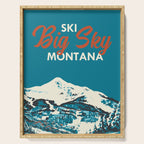 Ski Big Sky Montana Vintage Poster Serving Tray Gallery Image 1