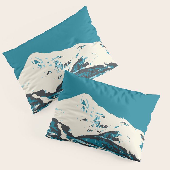 Ski Big Sky Montana Vintage Poster Pillow Sham Gallery Image 3